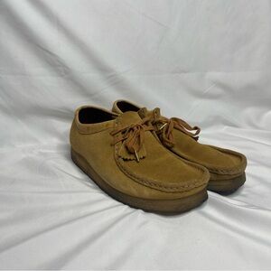 ClarksXStussy tan Suede wallabee shoes